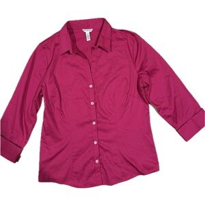 EUC-Banana Republic Fuchsia Button-Down Shirt